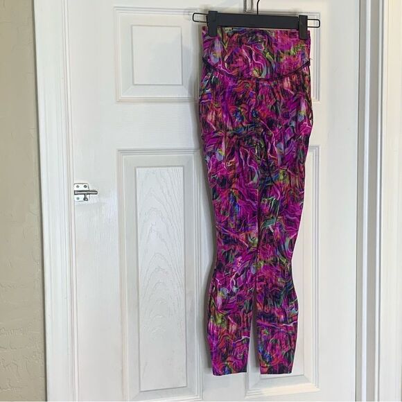 Lululemon Fast and Free High-Rise Tight 25" Size 0 Hyper Flow Pink Multi - Picture 4 of 9